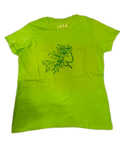 J & E D | Women | Lime Green Head Leaf T-Shirt