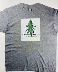 J & E D | Men | Zoe Designs | Haiti | Kado Bondye Pou Tout Moun T-Shirt Custom Made | 50% Cotton 50% Polyester