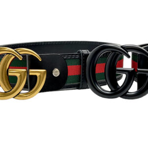 J & E D | Gucci Green Marmont GG Logo Stripe Buckle