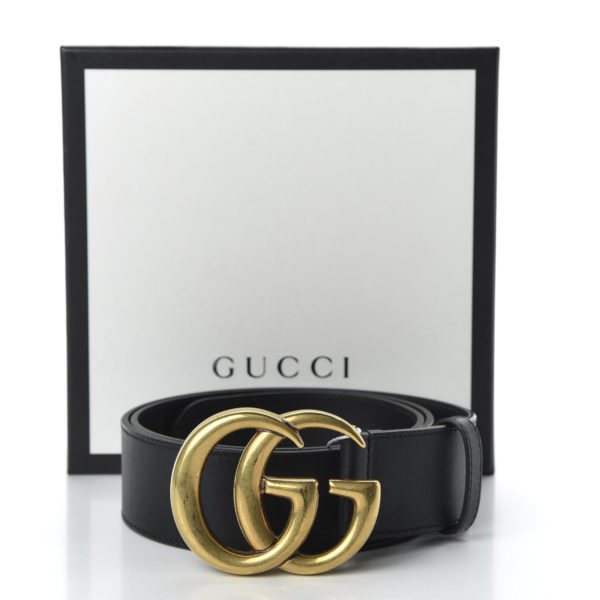J & E D | GUCCI LEATHER BELT WITH DOUBLE G